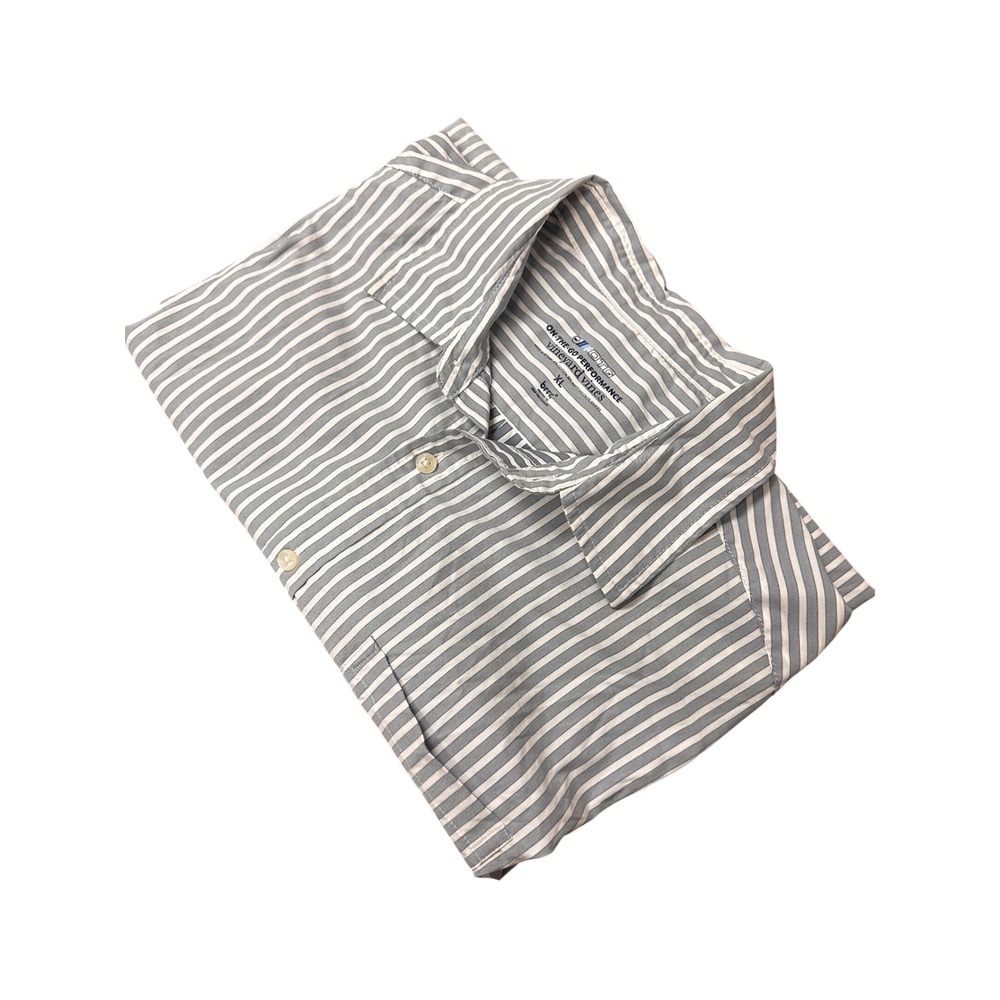 Vineyard Vines OTG Performance Short Mens XL Short‎ Sleeve Striped Button Up